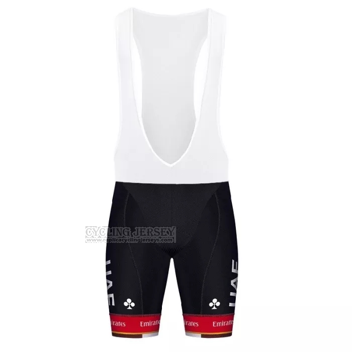2022 Cycling Jersey UAE Black White Red Short Sleeve and Bib Short